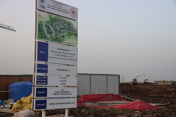 Foto - Diyarbakır'da TOKİ konutları için hummalı çalışma