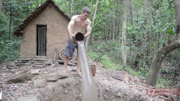 Foto - Doğadaki malzemelerden öyle bir şey yaptı ki!