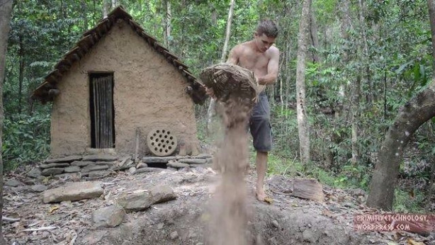 Foto - Doğadaki malzemelerden öyle bir şey yaptı ki!