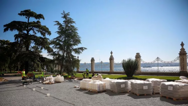 Foto - Dolmabahçe Sarayı'nda altyapı çalışması
