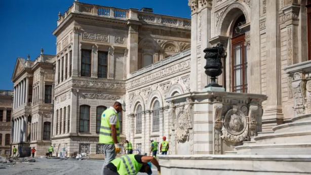 Foto - Dolmabahçe Sarayı'nda altyapı çalışması