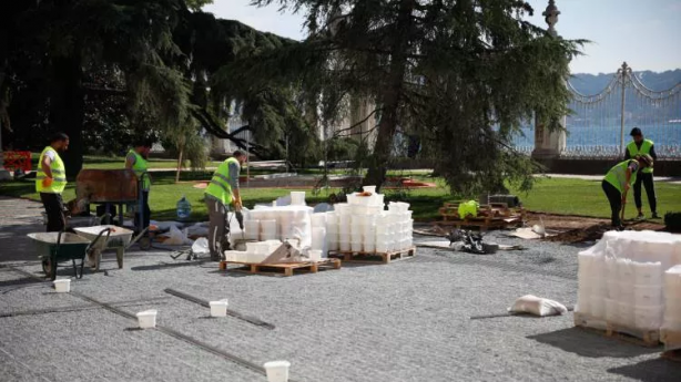 Foto - Dolmabahçe Sarayı'nda altyapı çalışması