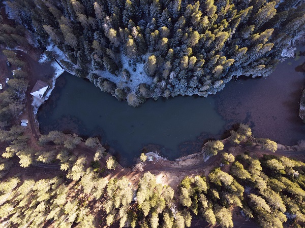 Foto - Donan Yeşil Göl dronla görüntülendi
