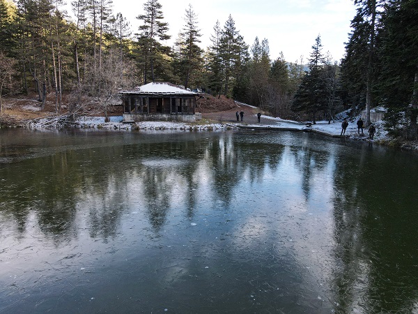 Foto - Donan Yeşil Göl dronla görüntülendi
