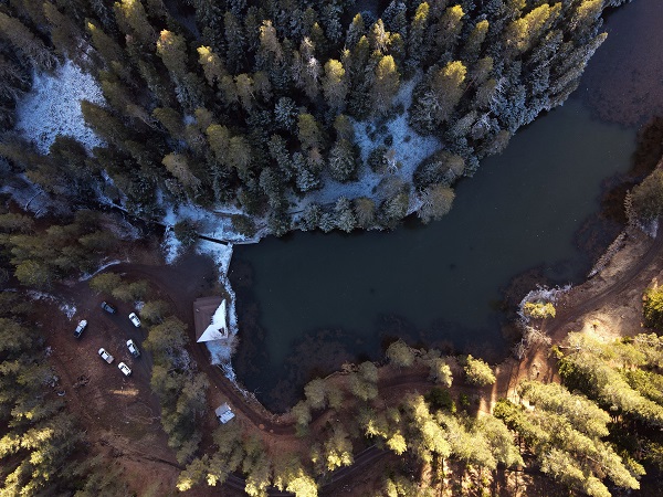 Foto - Donan Yeşil Göl dronla görüntülendi