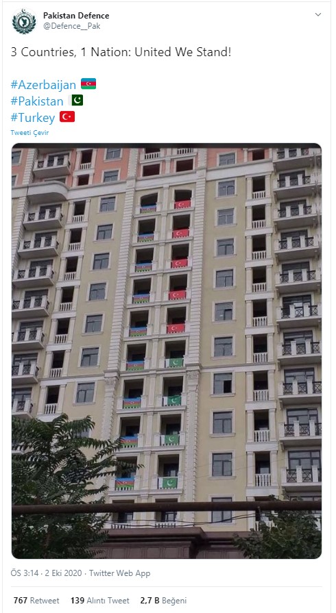 Foto - Pakistan Savunma Bakanlığı’nın 'Üç devlet tek millet' paylaşımı yaptığı iddiası