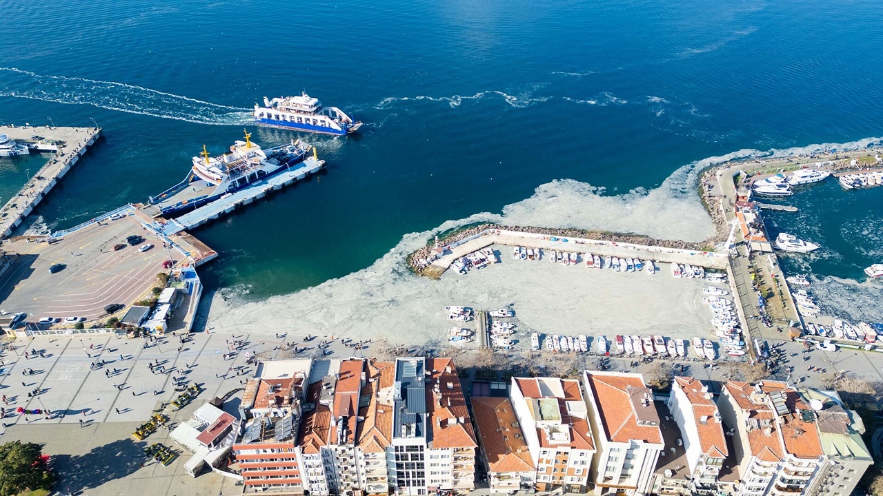 Foto - Dron kamerasından şok görüntü: Çanakkale Boğazı’nda müsilaj alarmı!