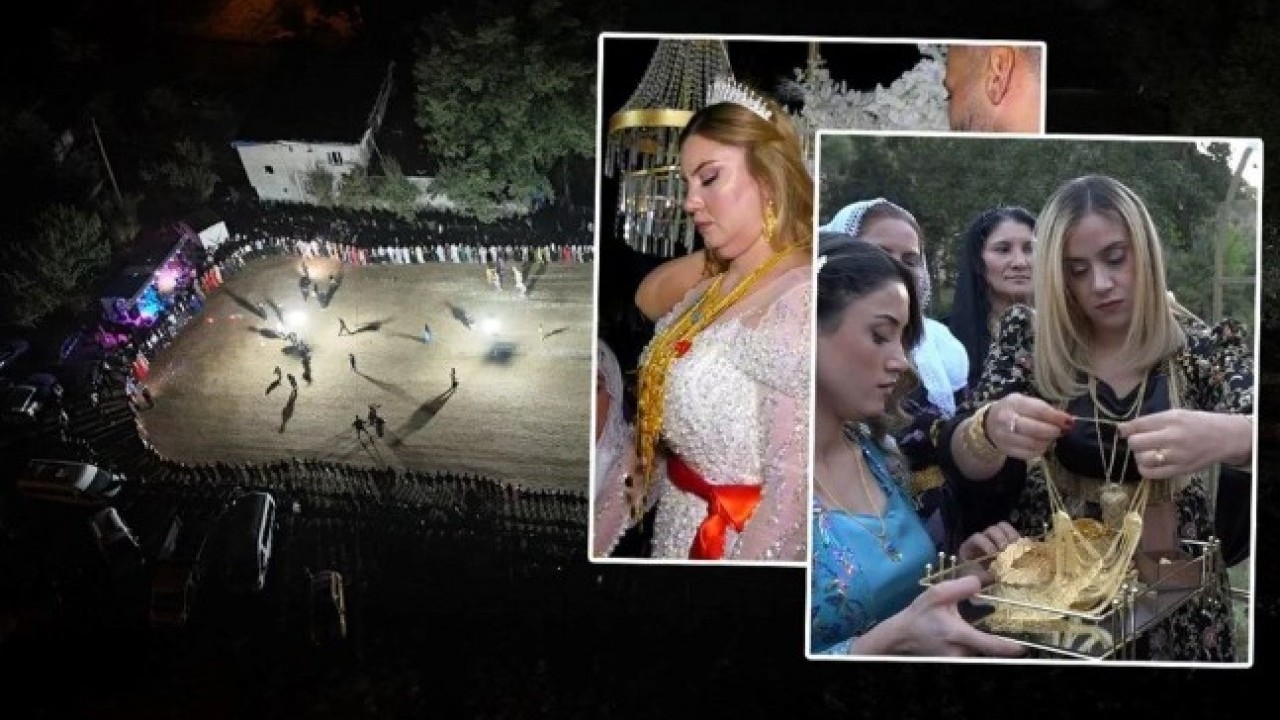Düğünleri iki gün iki gece sürdü! Gelin ve damada kilolarca altın takıldı
