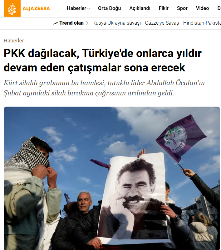 Foto - Dünya basını PKK’nın silah bırakmasını böyle gördü: Tarihi dönüm noktası