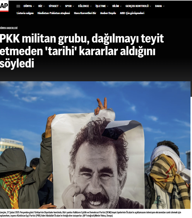 Foto - Dünya basını PKK’nın silah bırakmasını böyle gördü: Tarihi dönüm noktası