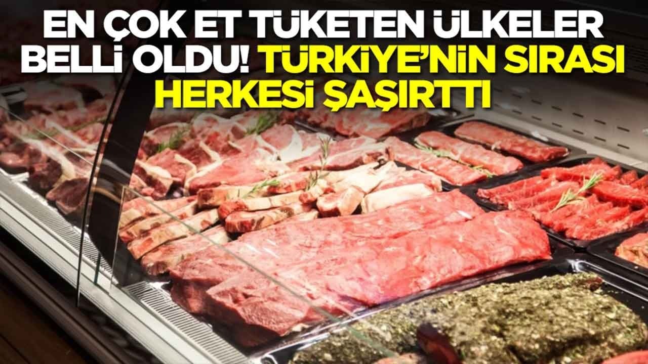 Dünyada en çok et yiyen ülkeler belli oldu: Türkiye'nin sırası herkesi şaşırttı