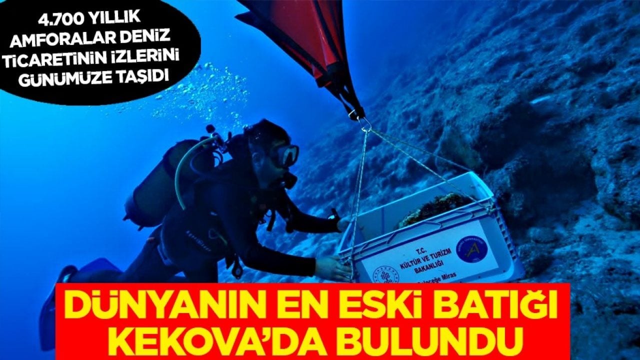 Dünyanın en eski batığı Kekova’da bulundu: Bakan Ersoy duyurdu