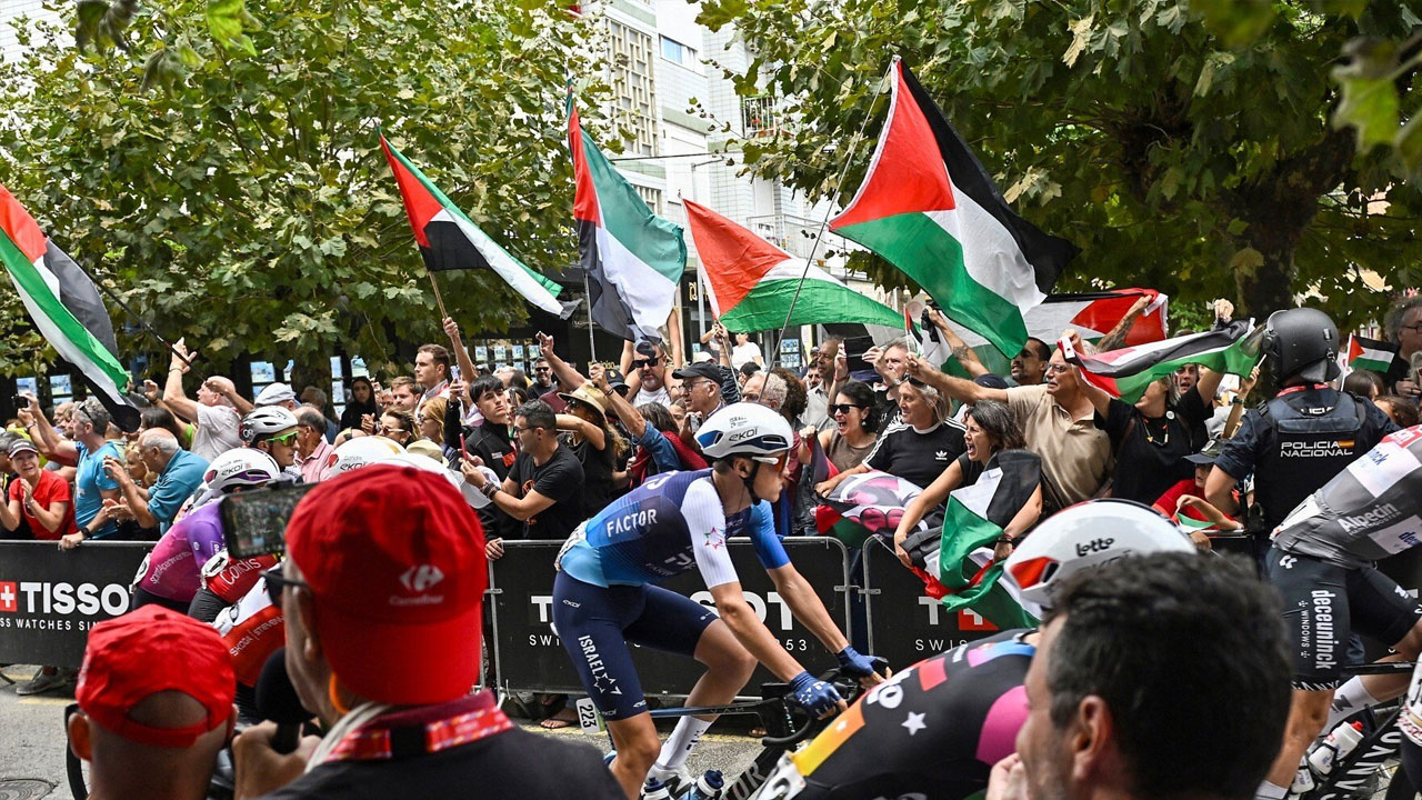 Dünyanın konuştuğu yarışta Filistin protestosu! 'Herkes için gurur kaynağı'