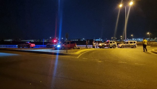 "Dur" ihtarına uymayarak kaza yaptı, sorguda aranması çıktı