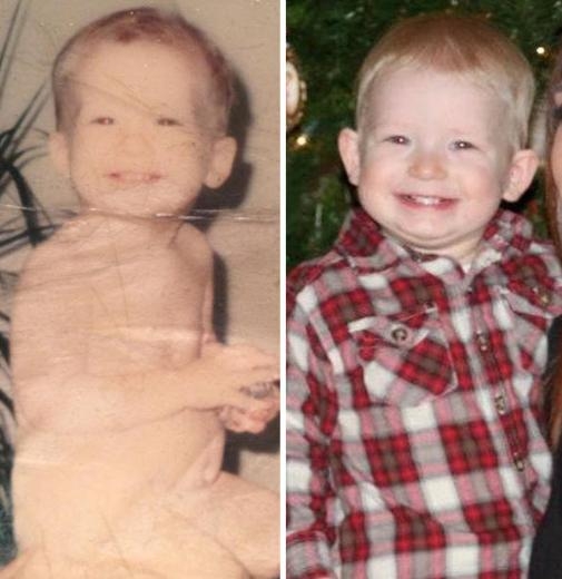 Foto - Ebeveynlerinin küçüklüklerine öylesine benziyorlar ki...