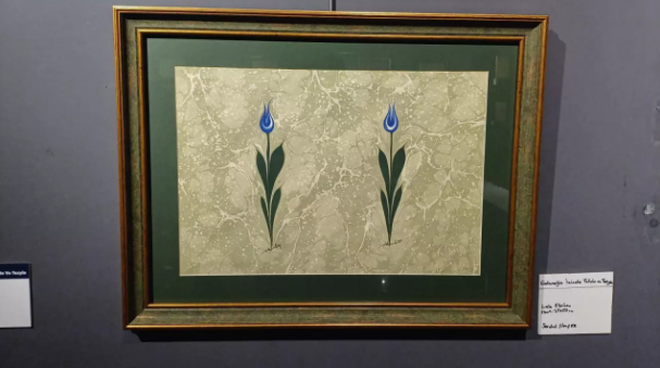 Foto - Ebru sanatçısı Serdal Şimşek'in eserleri göz dolduruyor