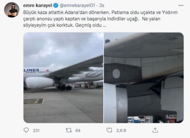 Foto - EDHO oyuncusunun bindiği uçağa yıldırım çarptı! "Patlama oldu"