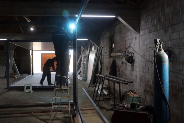 Foto - Edirne'de konteyner ev üreticileri deprem bölgeleri için mesaide