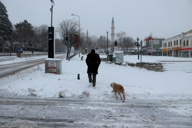 Foto - Edirne'den kar manzaları
