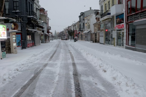 Foto - Edirne'den kar manzaları