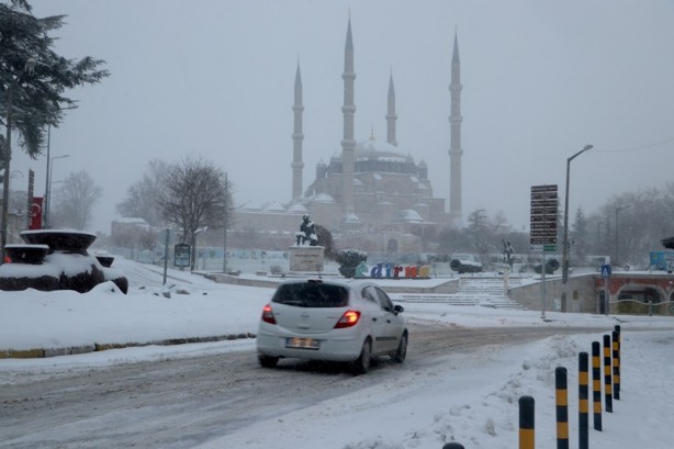 Foto - Edirne'den kar manzaları