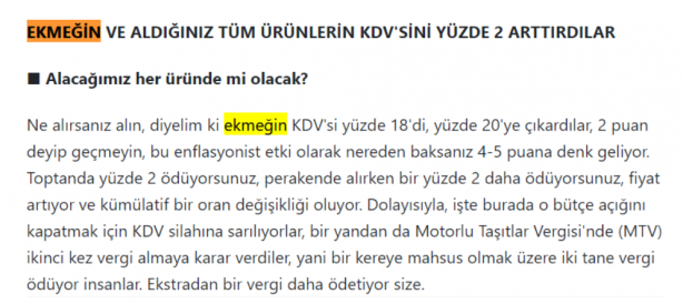 Foto - Ekmeğin KDV’sini bilmeyen aptal 'Türkiye iflas etti' diyor!