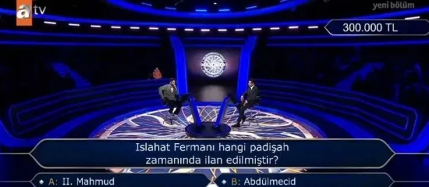 Foto - Ekran başındaki tarih severler çıldırdı! Kim Milyoner’e damga vuran Osmanlı sorusu