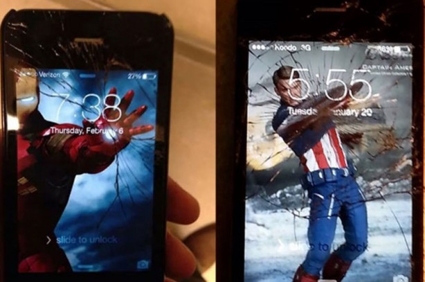 Foto - Ekranı çatlayan telefonlar için ilginç çözüm