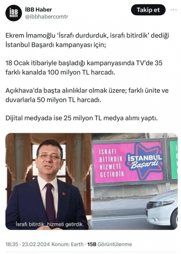 Foto - Ekrem İmamoğlu'ndan 175 milyon TL'lik skandal! "İsrafı bitirdik" şovunu fonladığı hesap ifşa etti