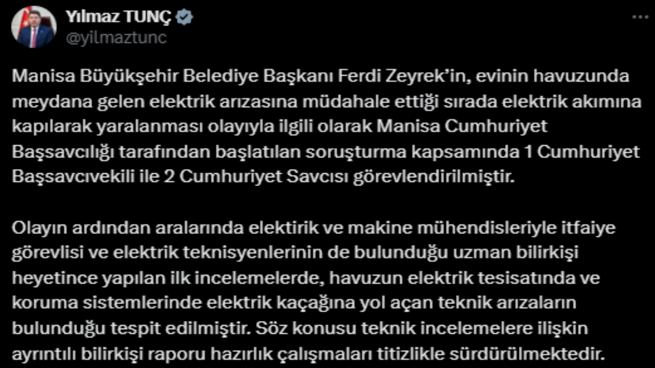 Foto - Elektrik akımına kapılan ve durumu ağır olan CHP’li başkan Zeyrek’le ilgili son dakika gelişmesi! Bakan bey tüm Türkiye’ye az önce ilan etti