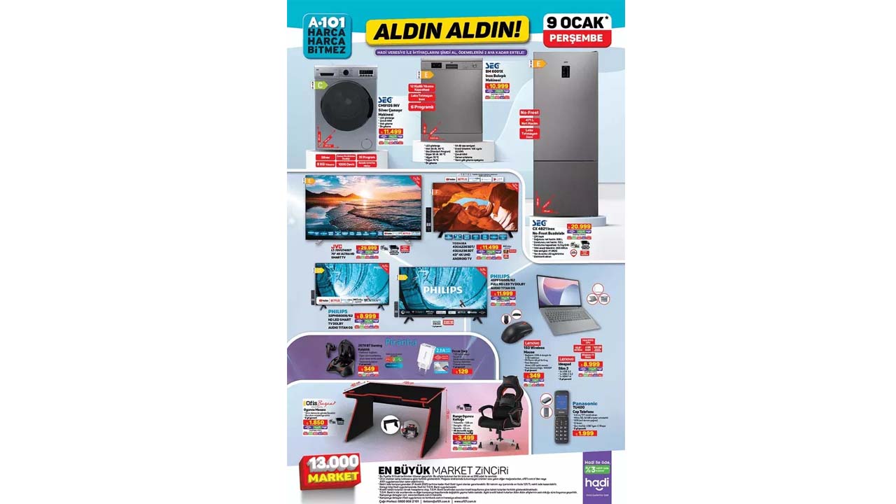 Foto - Elektrikli moped, süpürge, çay makinesi ve daha niceleri..! A101’de 9 Ocak 2025 indirim kataloğu açıklandı