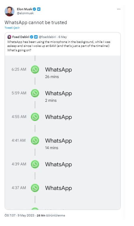 Foto - Elon Musk'tan WhatsApp'a şok suçlama