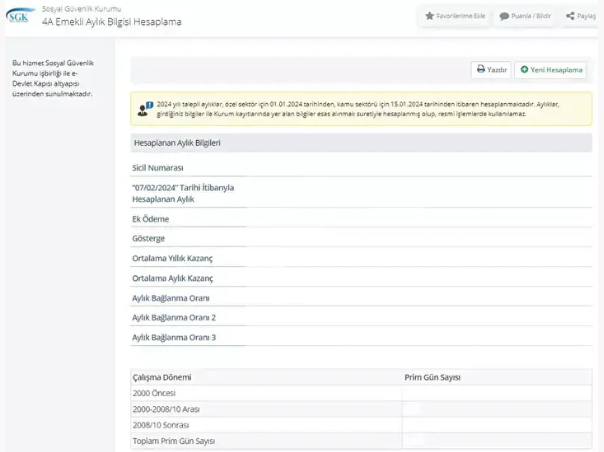 Foto - Emekli olunca ne kadar maaş alacaksınız? Tüm çalışanların merak ettiği hesaplama e-Devlet'e yüklendi