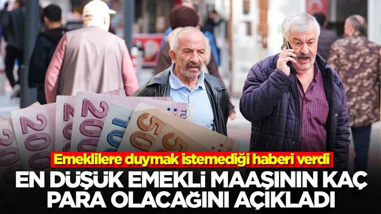 Emeklilere duymak istemediği haberi verdi: En düşük emekli maaşının kaç para olacağını açıkladı