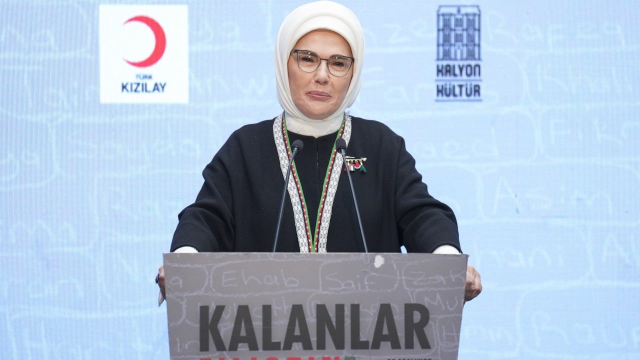 Emine Erdoğan, 'Kalanlar' Filistin Sergisi'nin açılışında konuştu: Gazze'ye inanıyorlar, biz de inanıyoruz