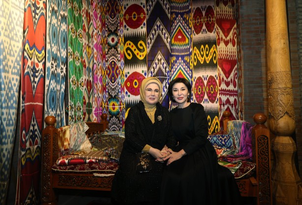 Foto - Emine Erdoğan, Özbekistan Cumhurbaşkanı'nın eşi Ziroat Mirziyoyeva ile görüştü