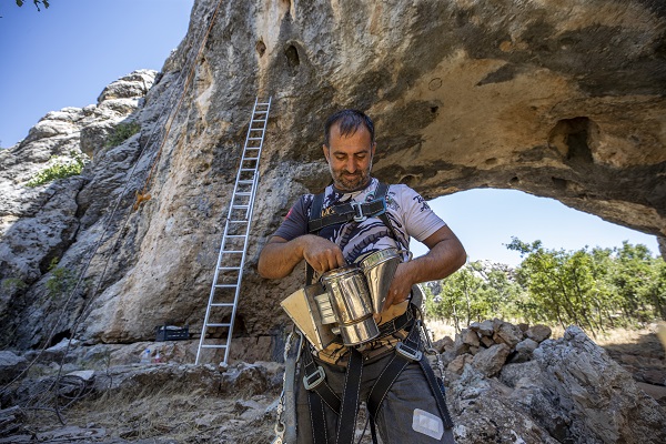 Foto - En leziz bal için zorlu tırmanış! Sarp kayalıklarda ölüm kalım mesaisi
