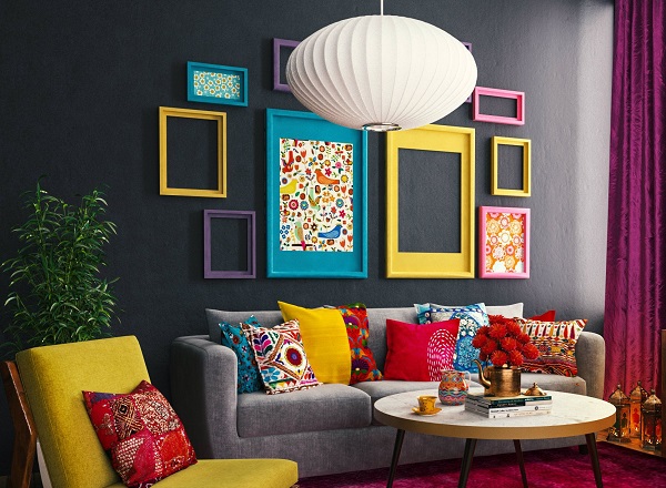 Foto - En şık renkli salon tasarımı örnekleri