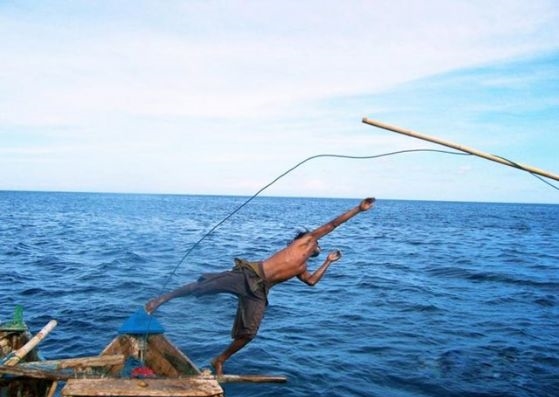 Foto - Endonezya'da sıradışı av