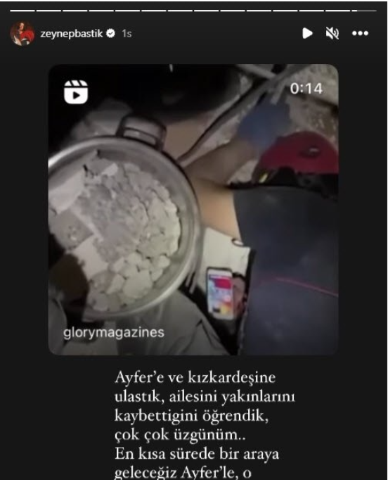Foto - Enkazda şarkısını dinlemek istemişti! Zeynep Bastık'tan Ayfer açıklaması
