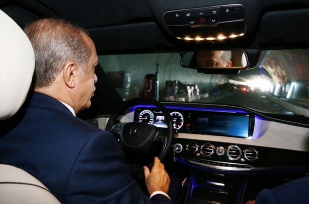 Foto - Erdoğan Avrasya Tüneli'nden geçti