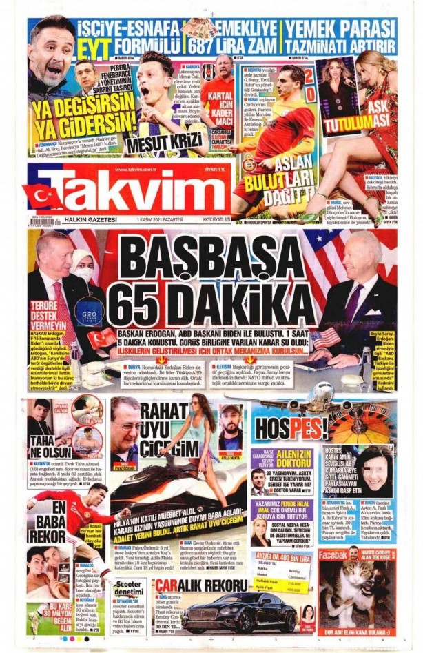 Foto - Erdoğan-Biden zirvesi gazete manşetlerinde
