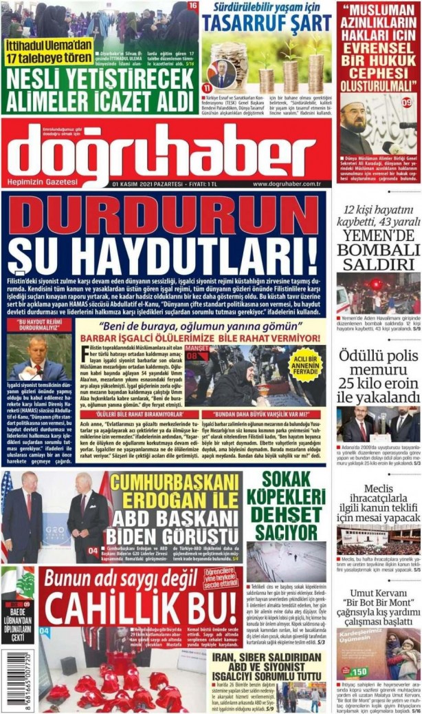 Foto - Erdoğan-Biden zirvesi gazete manşetlerinde