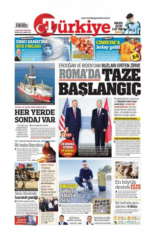 Foto - Erdoğan-Biden zirvesi gazete manşetlerinde