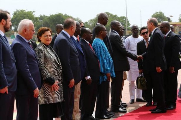 Erdoğan Gana'da böyle karşılandı