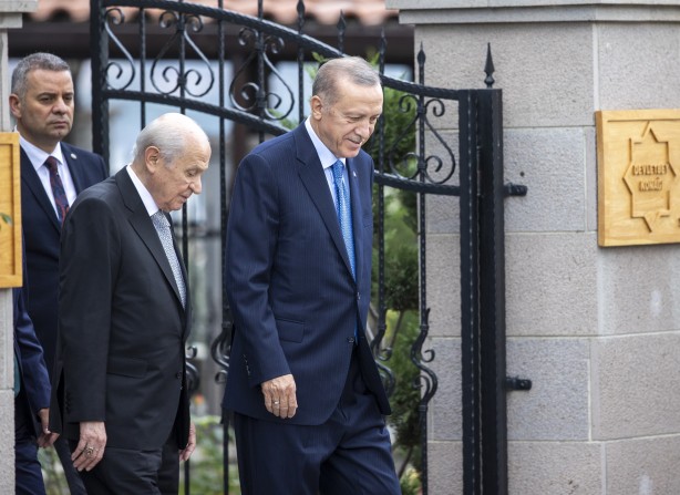 Foto - Erdoğan ile Bahçeli'nin görüşmesi sona erdi