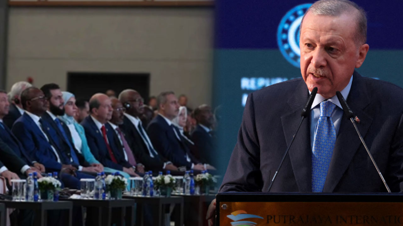 Erdoğan 'İsrail terör devletidir' dedi! Salonda bulunan El Şara bakın ne yaptı