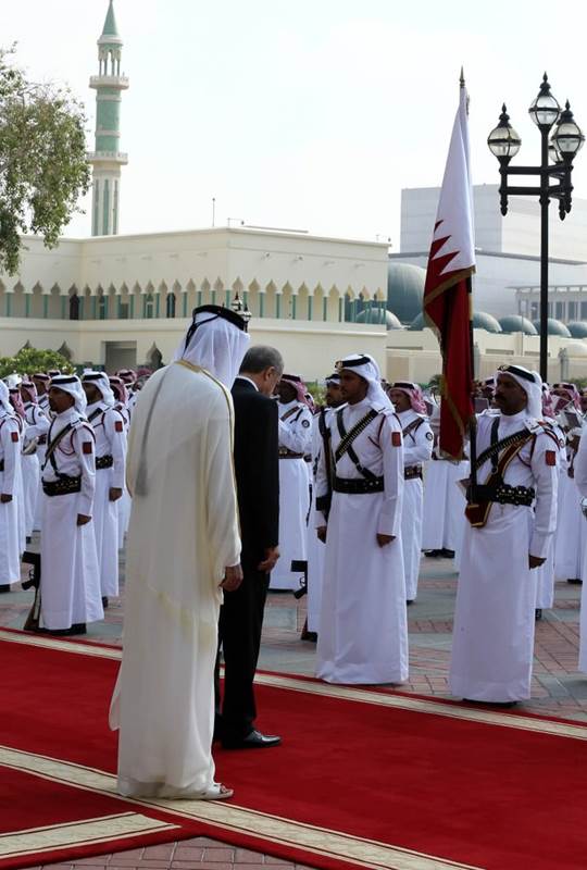 Foto - Cumhurbaşkanı Erdoğan Katar'da resmi törenle karşılandı