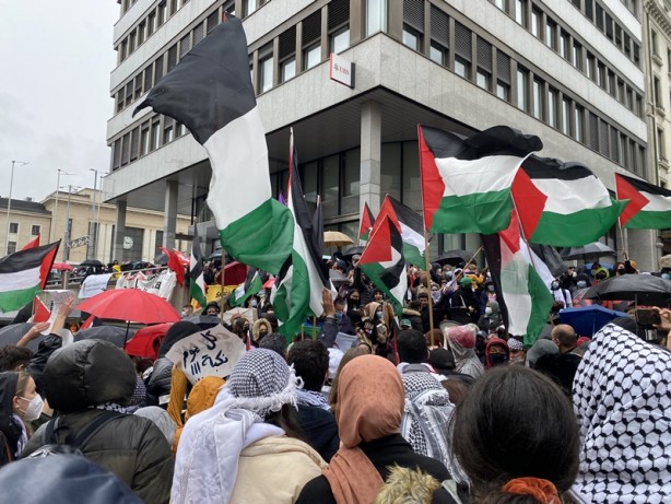 Foto - 'Erdoğan' sloganları atıldı! İsviçre'de İsrail'e protesto