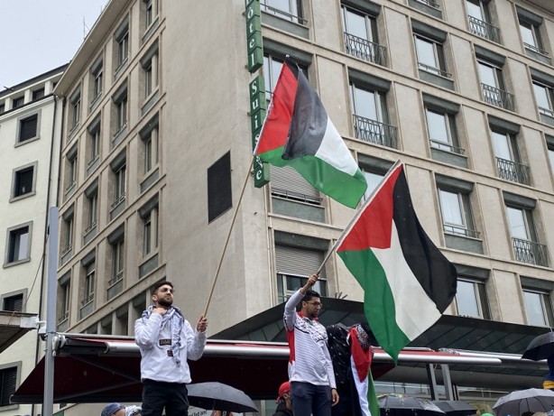 Foto - 'Erdoğan' sloganları atıldı! İsviçre'de İsrail'e protesto